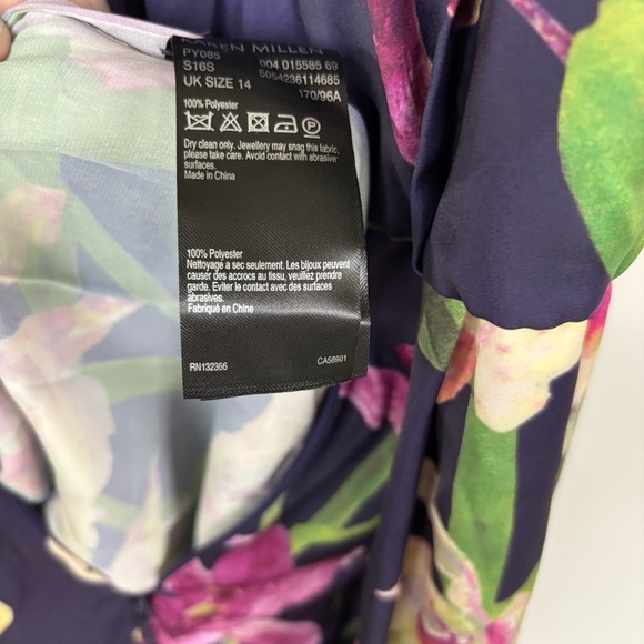 Karen Millen The Atelier High Neck Sleeveless Floral Jumpsuit Size 14 - Picture 10 of 10